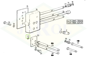 Pierścień uszczelnoiający zestawu rurociągów - przekładni wyłączania pod obciążeniem - 2.1539.139.0