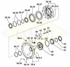Pierścień uszczelniający 15,54x2,62 - 2.1539.142.0