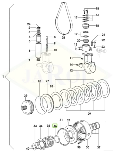 Pierścień uszczelniający elementów sprzęgła przedniego/tylnego WOM 2.1539.149.0
