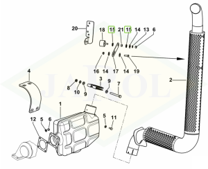 Podkładka dystansowa 14.5x22x2 - 2.1549.169.0