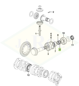 Podkładka ustalająca 36x43x0,5 - 2.1580.102.0