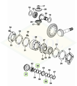 Podkładka 38,5x44,50x0,5 - 2.1580.130.0