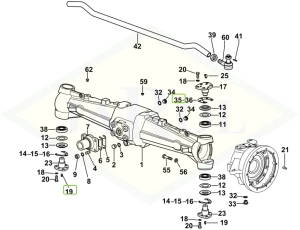 Podkładka sworznia zwolnicy mostu przedniego 0,20mm - 2.1589.124.0
