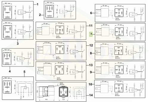 2.7752.007.0 Przekaźnik 12V-2x20    2.7752.007.0