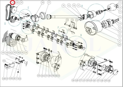 T001297 Pas klinowy B1400Ld/B1356Li T001297