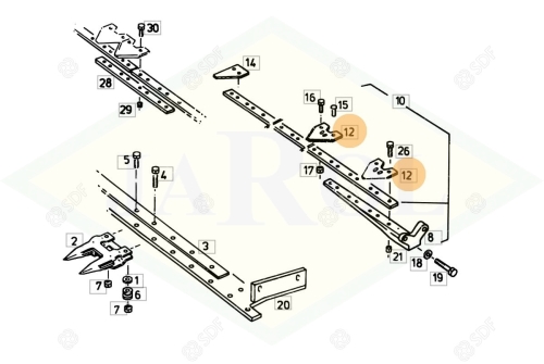 16007763 Brzeszczot noża - żyletka 16007763
