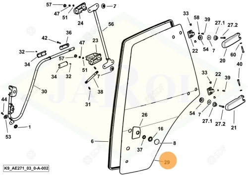 0.021.7983.0/10 Szyba drzwi lewych 0.021.7983.0/10