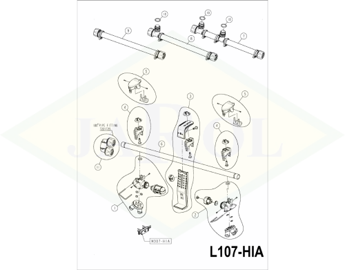 73089300 DUSENHALTER TRIPLET ⌀22 LINKS 73089300